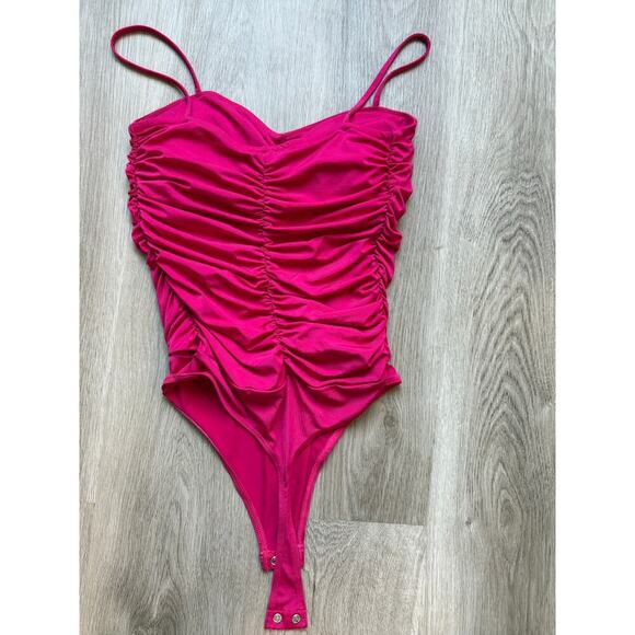 Express Body Suit, Ruched, Cami, Tank, Pink, Women's size Small - Picture 5 of 6